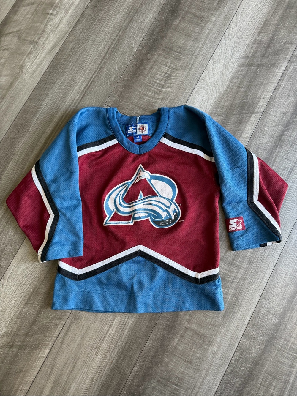 Vintage 1990s Starter Colorado Avalanche Youth NHL Hockey Jersey Size M